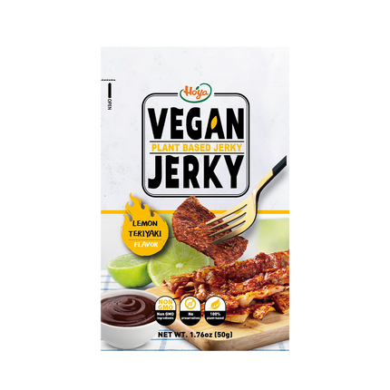 Hoya Vegan Jerky- Lemon Teriyaki Flavour 50g (Case 48)