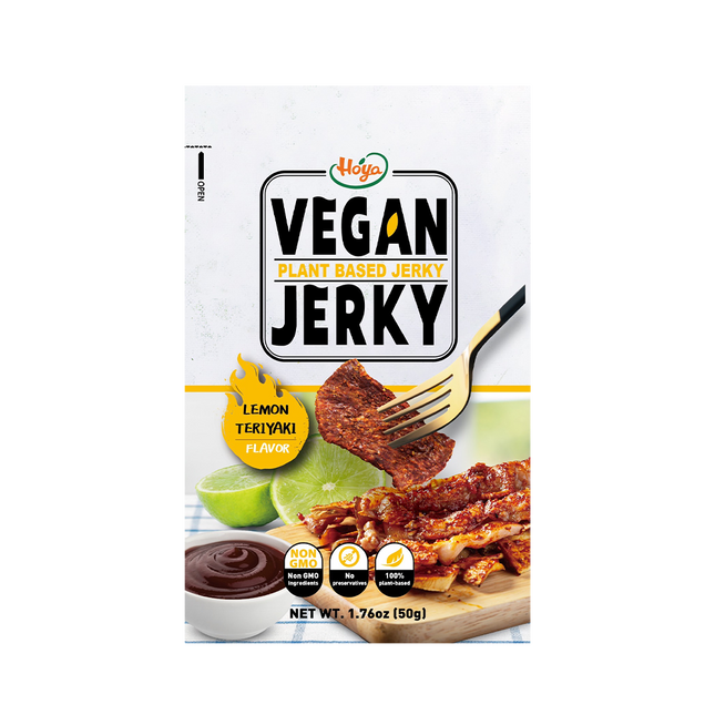 Hoya Vegan Jerky- Lemon Teriyaki Flavour 50g (Case 48)