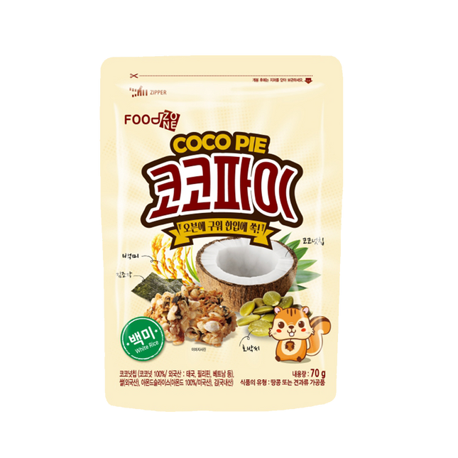 FOOD ZONE Coco Pie White Rice 70g (Case 20)