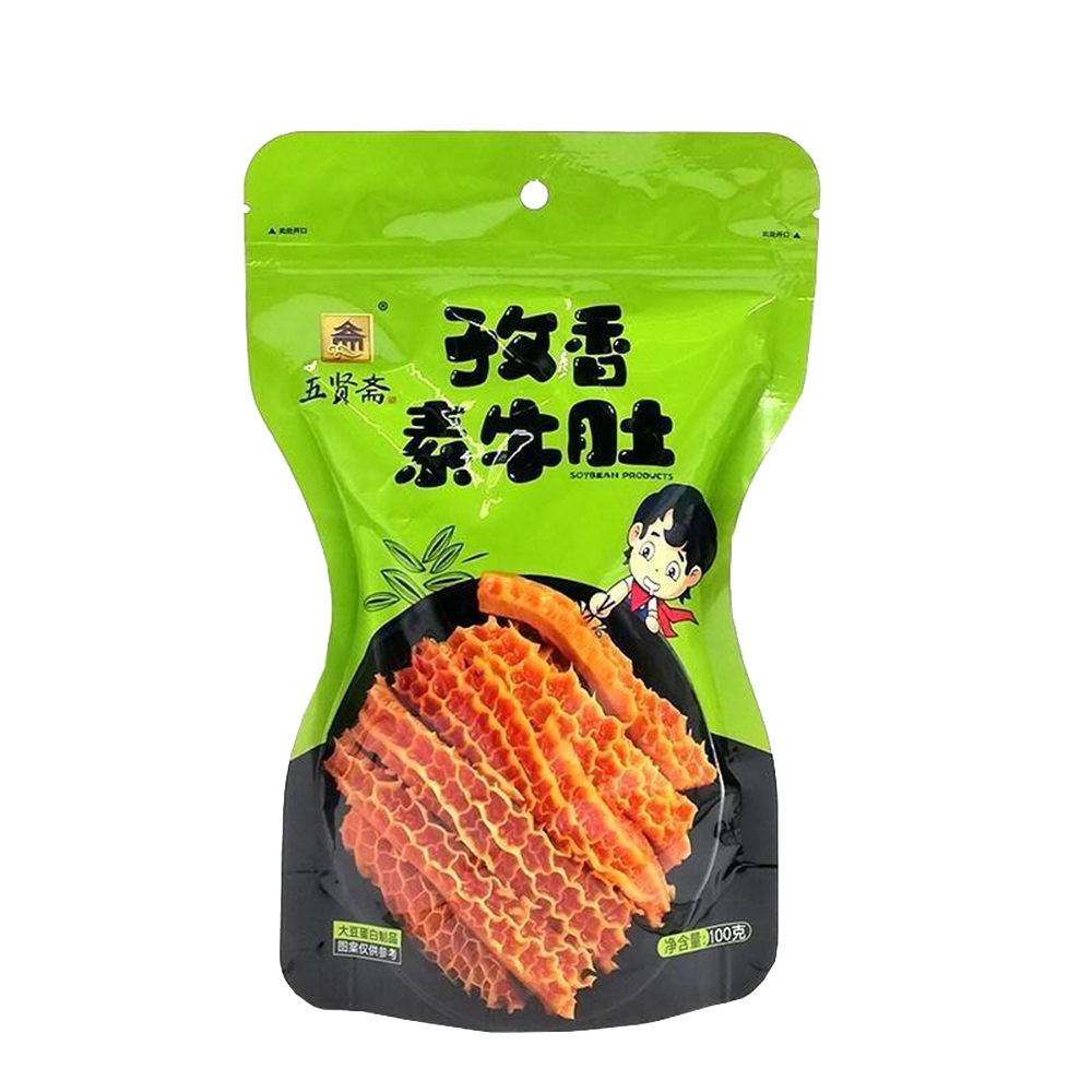 WUXIANZHAI Vegetarian Tripe - Cumin 100g (Case 25)