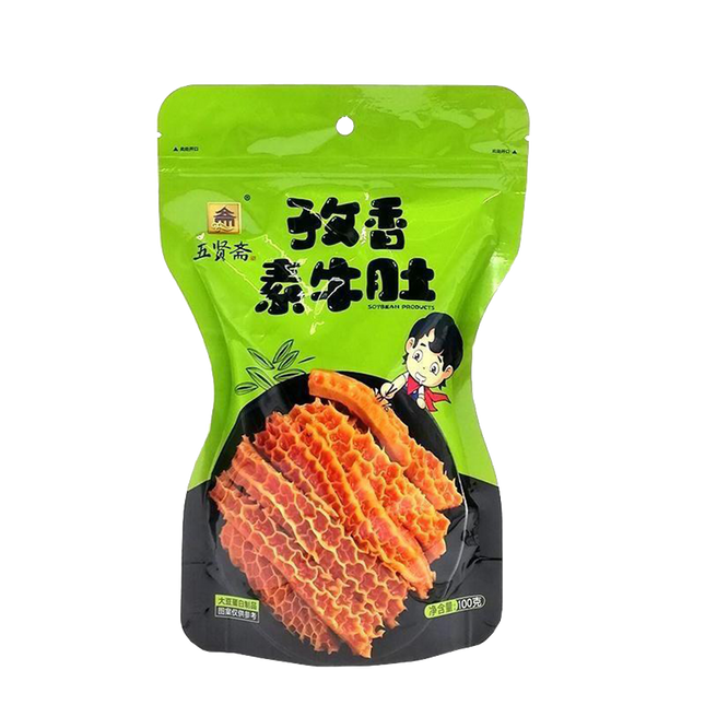 WUXIANZHAI Vegetarian Tripe - Cumin 100g (Case 25)