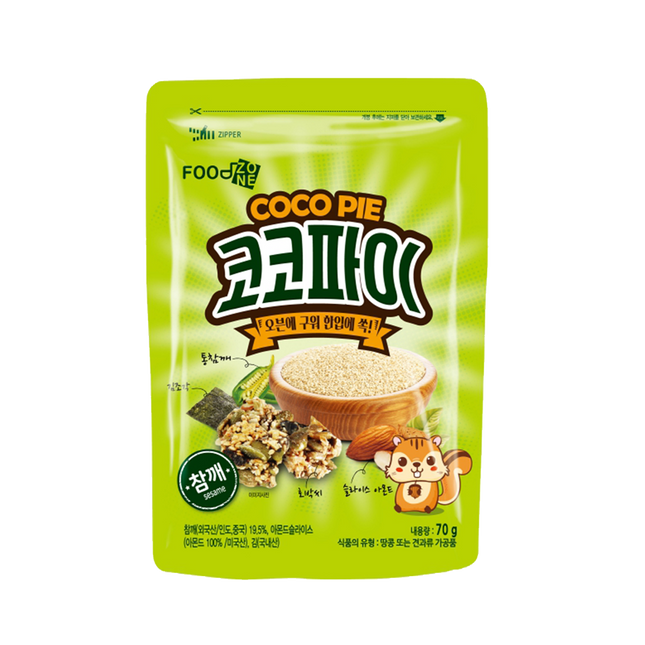 FOOD ZONE Coco Pie Sesame Seeds 70g (Case 20)