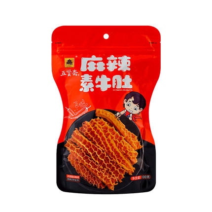 WUXIANZHAI Vegetarian Tripe - Hot & Spicy 100g (Case 25)