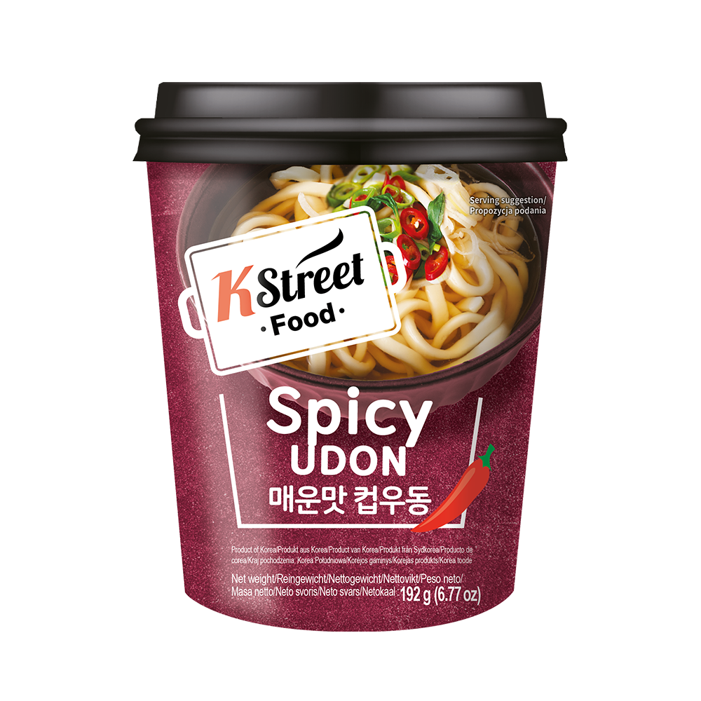 K STREET FOOD Cup Udon Spicy Flavor 192g (Case 12)