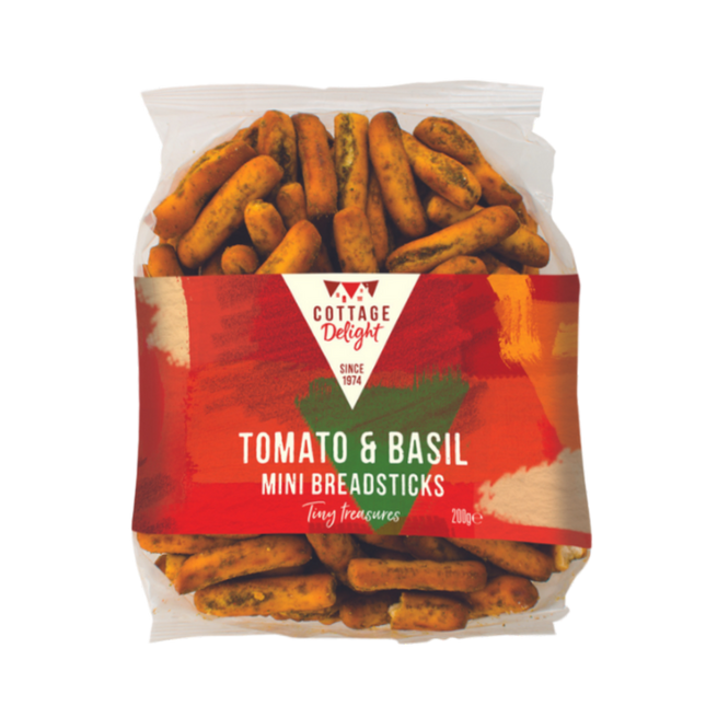 COTTAGE DELIGHT Tomato & Basil Mini Breadsticks 200g - Longdan Official