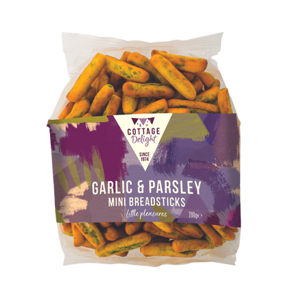 COTTAGE DELIGHT Garlic & Parsley Mini Breadsticks 200g - Longdan Official