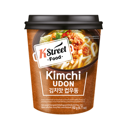 K STREET FOOD Cup Udon Kimchi Flavor 192g (Case 12)