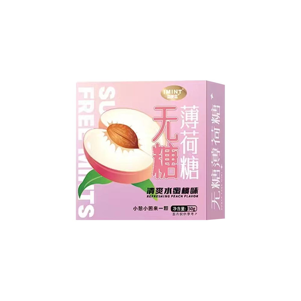 IMINT Sugar Free Candy - Refreshing Peach Flavour 50g (Case 36)