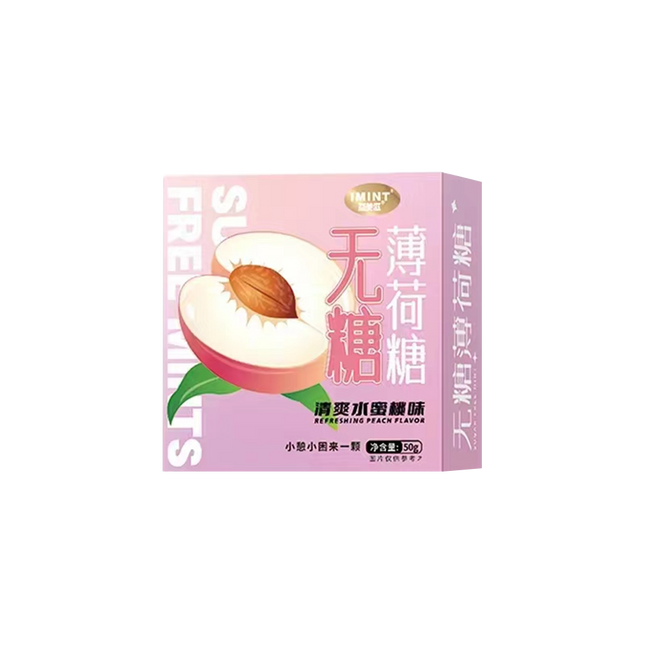 IMINT Sugar Free Candy - Refreshing Peach Flavour 50g (Case 36)