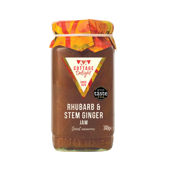 COTTAGE DELIGHT Rhubarb & Stem Ginger Jam 340g - Longdan Official