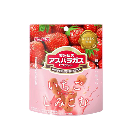 GINBIS Strawberry Choco Biscuit 37g (Case 10)