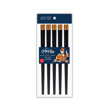 KAYI Gold Alloy Chopsticks 24.3cm 5P (Case 60)