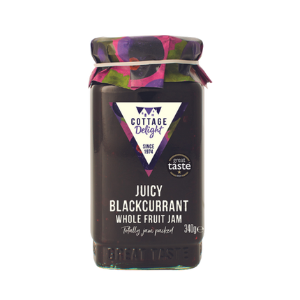 COTTAGE DELIGHT Juicy Blackcurrant Whole Fruit Jam 340g - Longdan Official