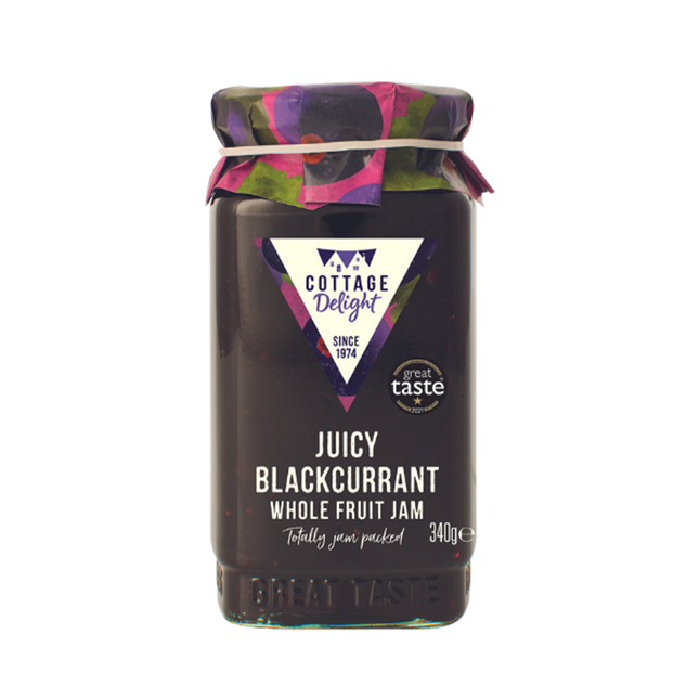 COTTAGE DELIGHT Juicy Blackcurrant Whole Fruit Jam 340g - Longdan Official