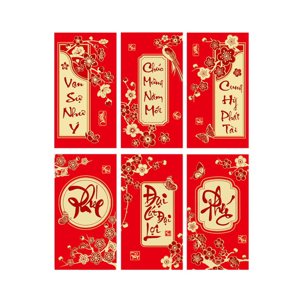 Longdan Vietnamese Red Envelope 6pcs (Case 800)