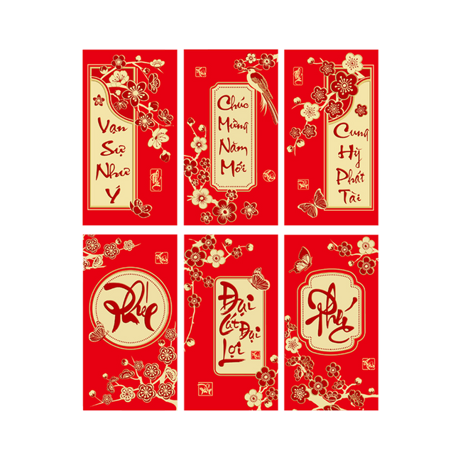 Longdan Vietnamese Red Envelope 6pcs (Case 800)