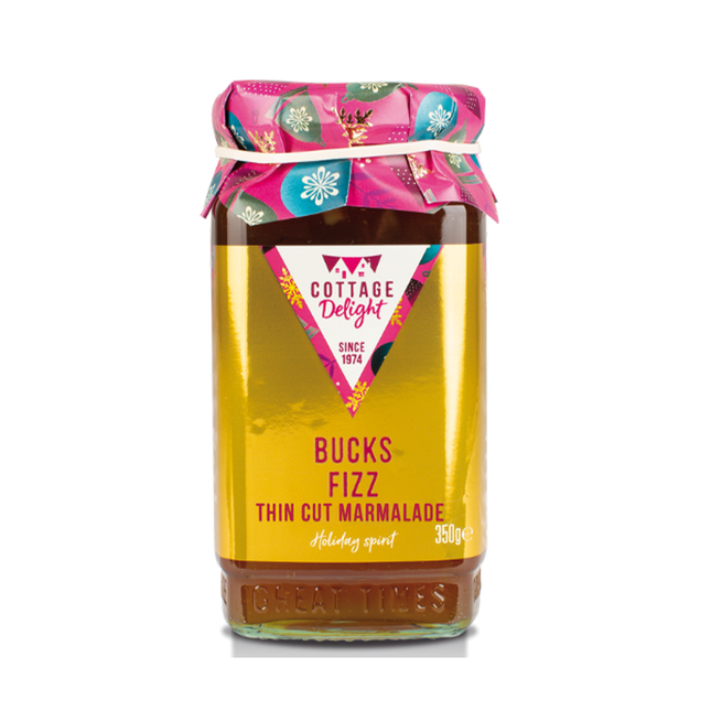 COTTAGE DELIGHT Bucks Fizz Thin Cut Marmalade 340g - Longdan Official