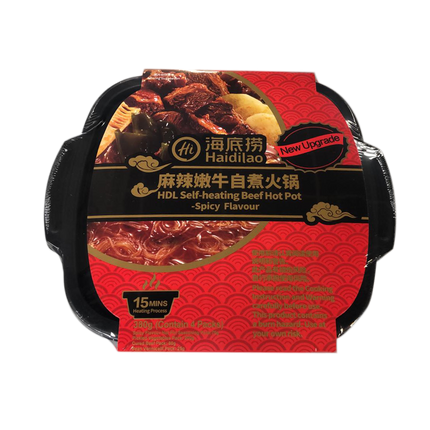 HaiDiLao Self-heating Beef Hot Pot - Spicy Flavour 380g - Longdan Official Online Store