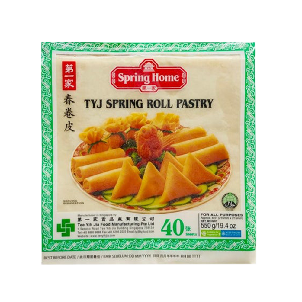 TEE YIH JIA 8.5in Spring Rolls Pastry 550g (Case 20)