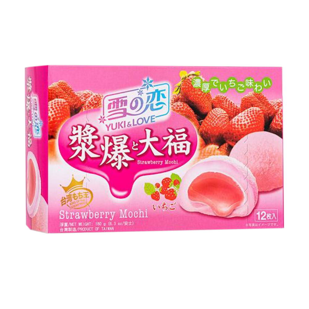 YUKI & LOVE Strawberry Flavoured Mochi 180g - Longdan Official