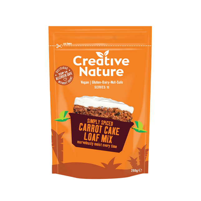 Creative Nature Spiced Carrot Cake Baking Mix 268G (Case 6)