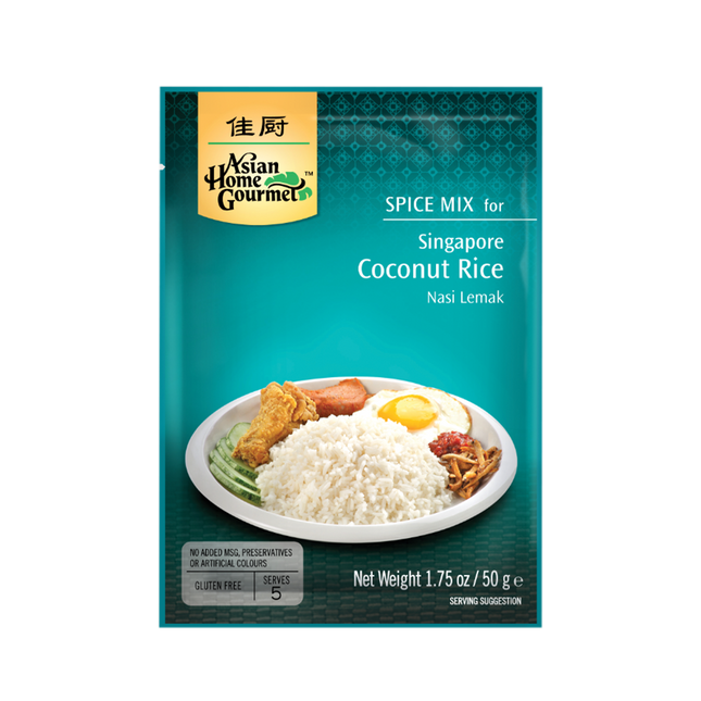 ASIAN HOME GOURMET Singapore Coconut Rice 50g (Case 12)