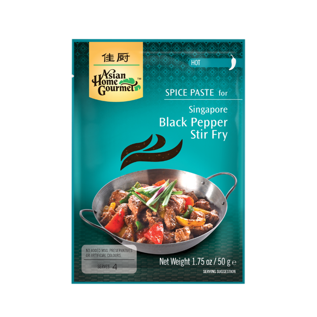 ASIAN HOME GOURMET Singapore Black Pepper Stir Fry 50g - Longdan Official