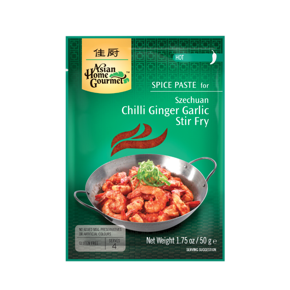 ASIAN HOME GOURMET Szechuan Chilli Ginger Stir Fry 50g (Case 12)