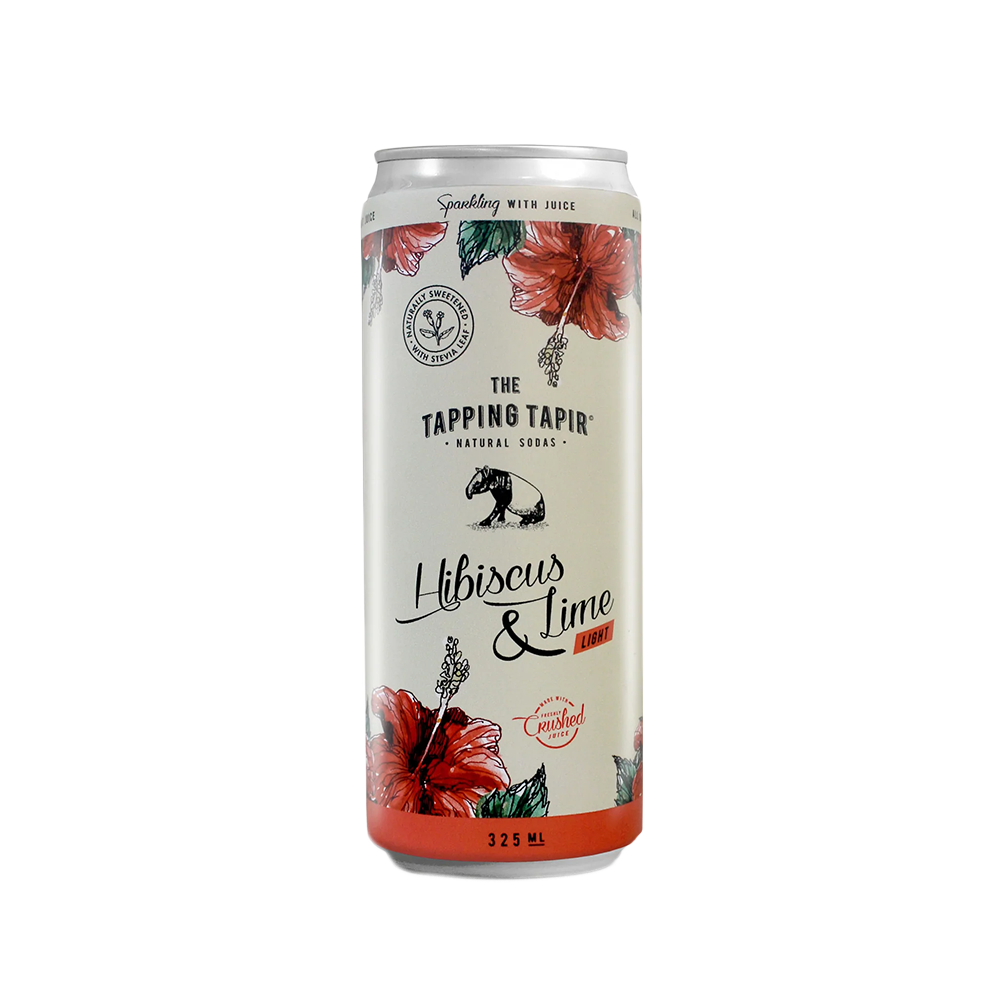 TAPPING TAPIR Natural Fruit Sodas - Hibiscus & Lime 325ml - Longdan Official