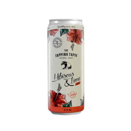 TAPPING TAPIR Natural Fruit Sodas - Hibiscus & Lime 325ml - Longdan Official