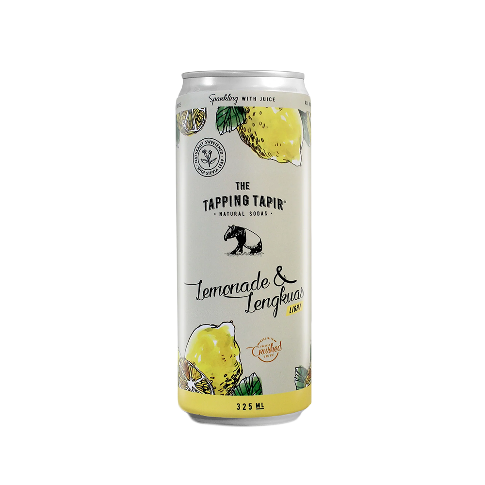 TAPPING TAPIR Natural Fruit Sodas - Lemonade & Lengkuas 325ml - Longdan Official