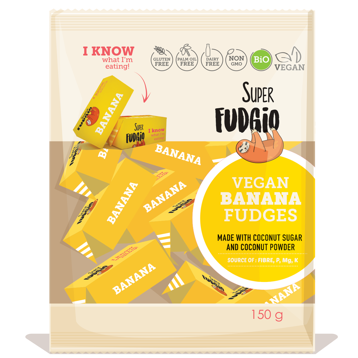 Super Fudgio Organic & Vegan Banana Fudge 150g - Longdan Online Supermarket