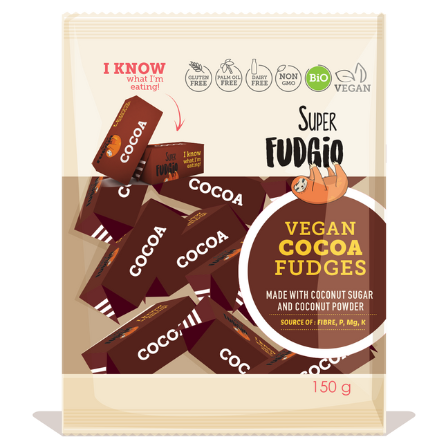 Super Fudgio Organic & Vegan Cocoa Fudge 150g - Longdan Online Supermarket