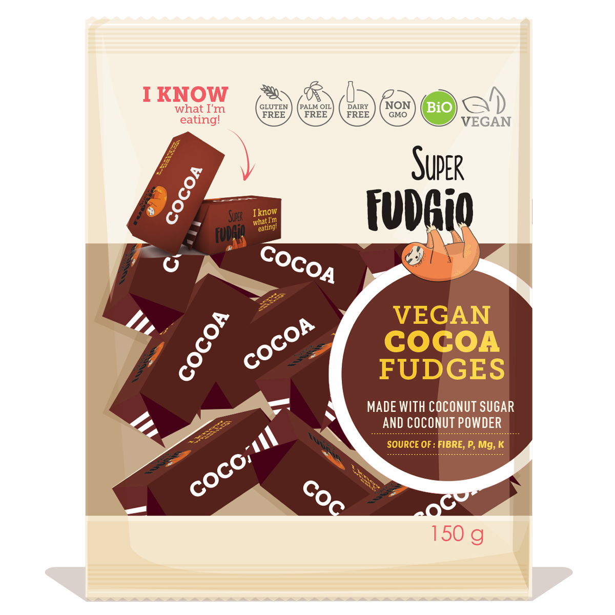 Super Fudgio Organic & Vegan Cocoa Fudge 150g - Longdan Online Supermarket