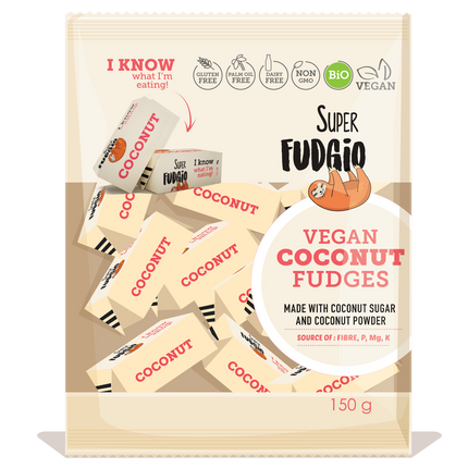 Super Fudgio Organic & Vegan Coconut Fudge 150g - Longdan Online Supermarket