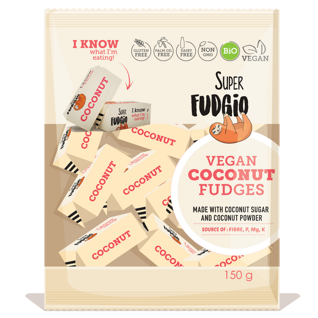 Super Fudgio Organic & Vegan Coconut Fudge 150g - Longdan Online Supermarket