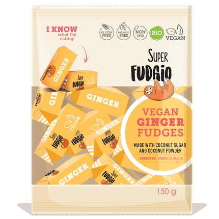 Super Fudgio Organic & Vegan Ginger Fudge 150g - Longdan Official Online Store