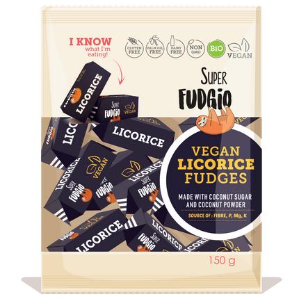 Super Fudgio Organic & Vegan Licorice Fudge 150g - Longdan Official Online Store