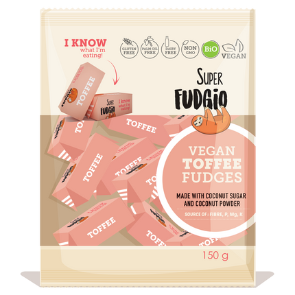 Super Fudgio Organic & Vegan Toffee Fudge 150g - Longdan Online Supermarket