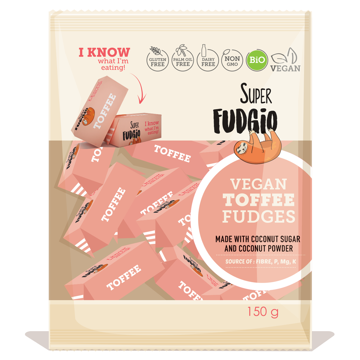 Super Fudgio Organic & Vegan Toffee Fudge 150g - Longdan Online Supermarket