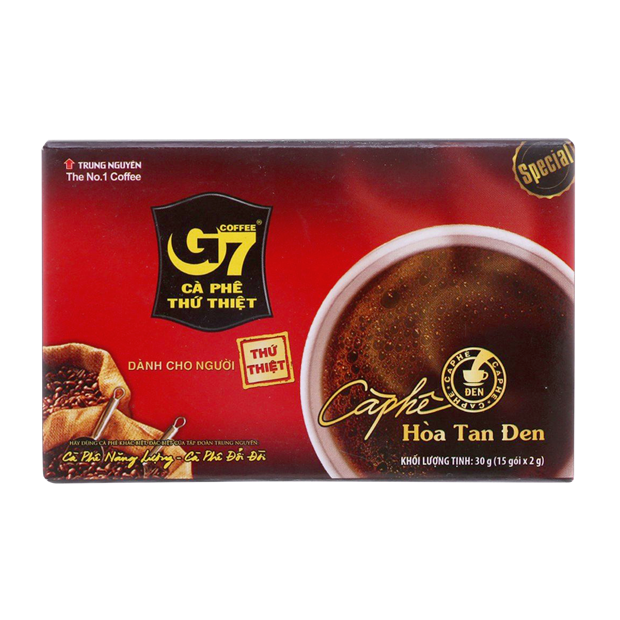 Trung Nguyen G7 Pure Black Coffee 30g (2gx15) - Longdan Official Online Store