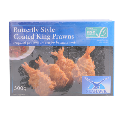 Seahawk Crumbed Butterfly King Prawn 500g (Frozen) - Longdan Online Supermarket