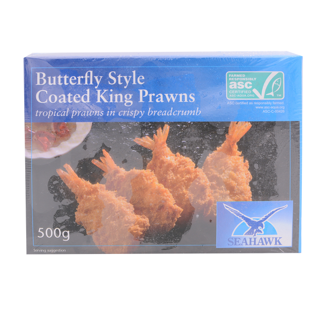 Seahawk Crumbed Butterfly King Prawn 500g (Frozen) - Longdan Online Supermarket
