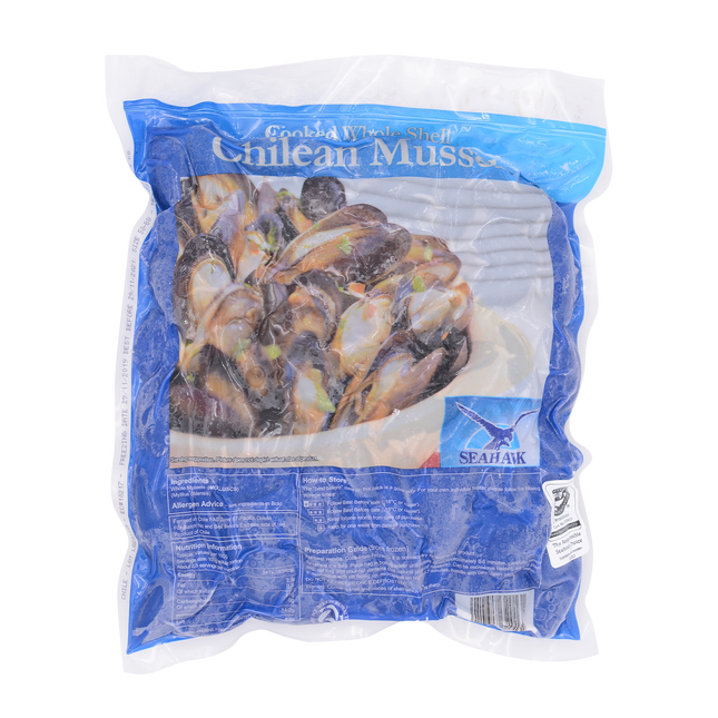 Chilean Wholeshell Mussel 50/80 1kg (Frozen) - Longdan Online Supermarket