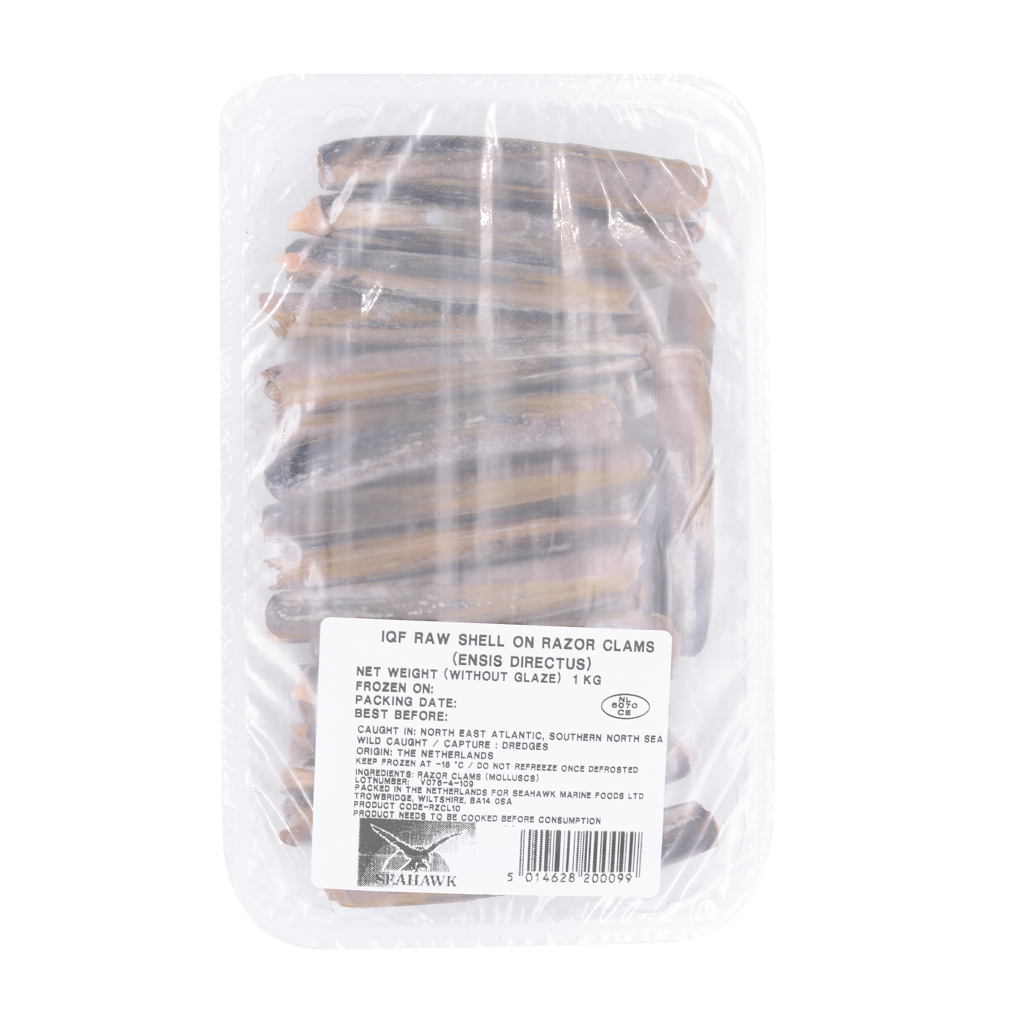 Packaged Razor Clams Seahawk Razor Clam 1Kg (Frozen) (Case 8) – Longdan Wholesale