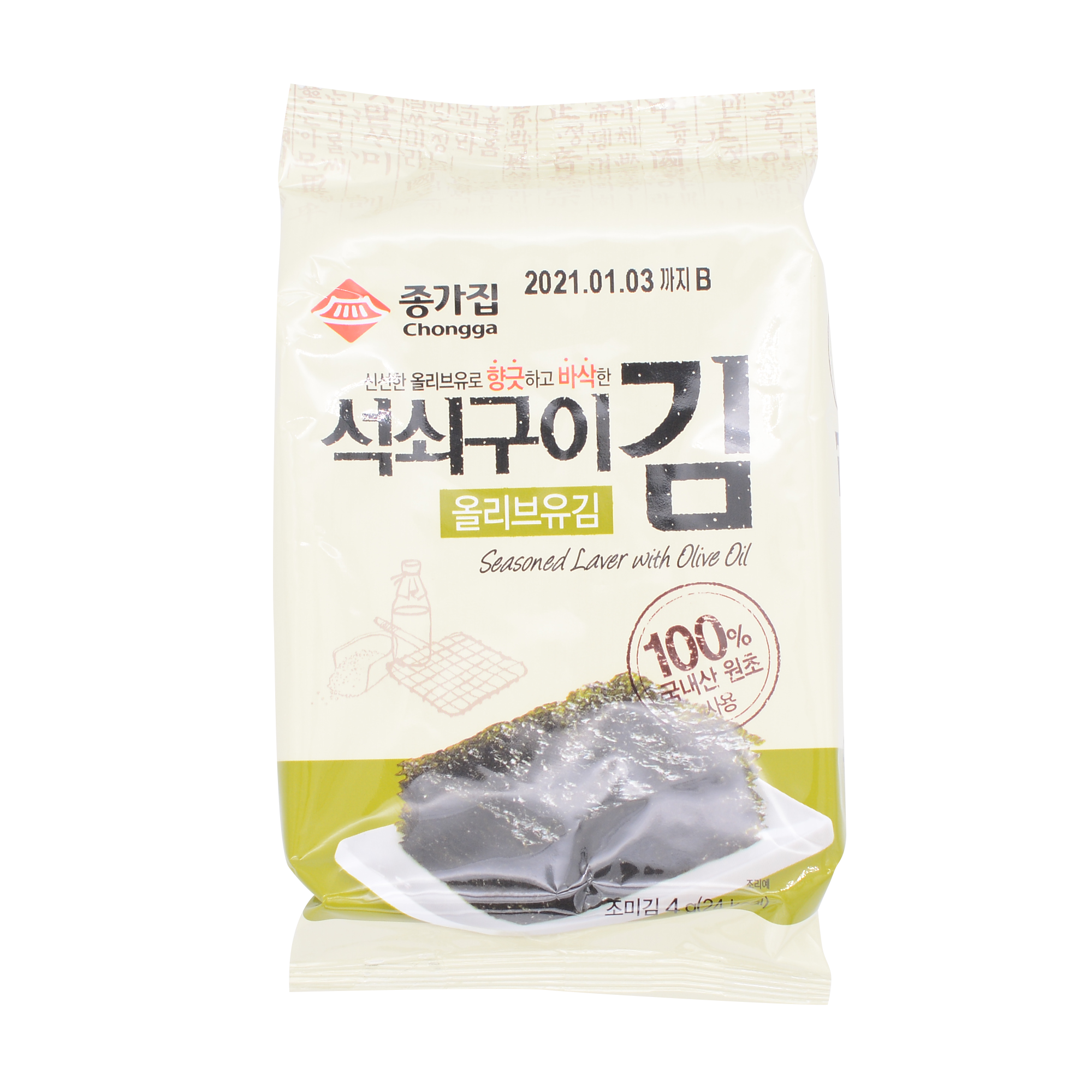 Chongga Seaweed Snack Jarae 4g - Longdan Online Supermarket
