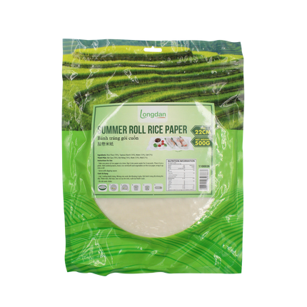Longdan Summer Roll Rice Paper 22cm 500gr (Case 20)