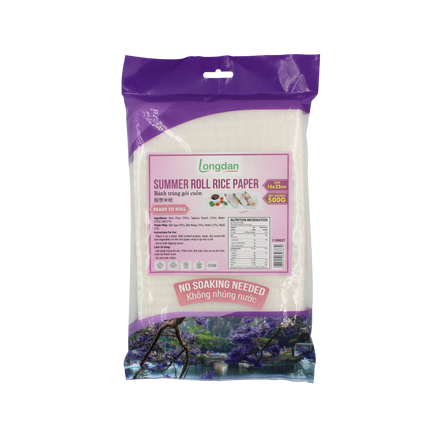 Longdan Summer Roll Rice Paper 500gr (Case 20)