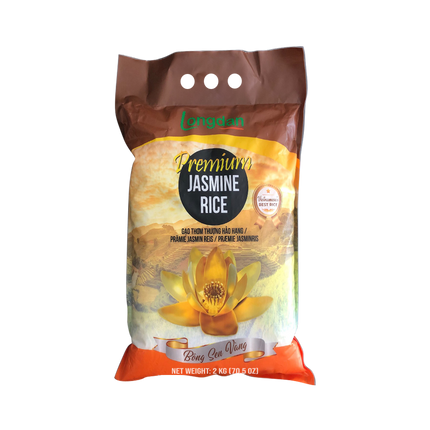 Longdan Premium Jasmine Rice 2kg (Case 5)