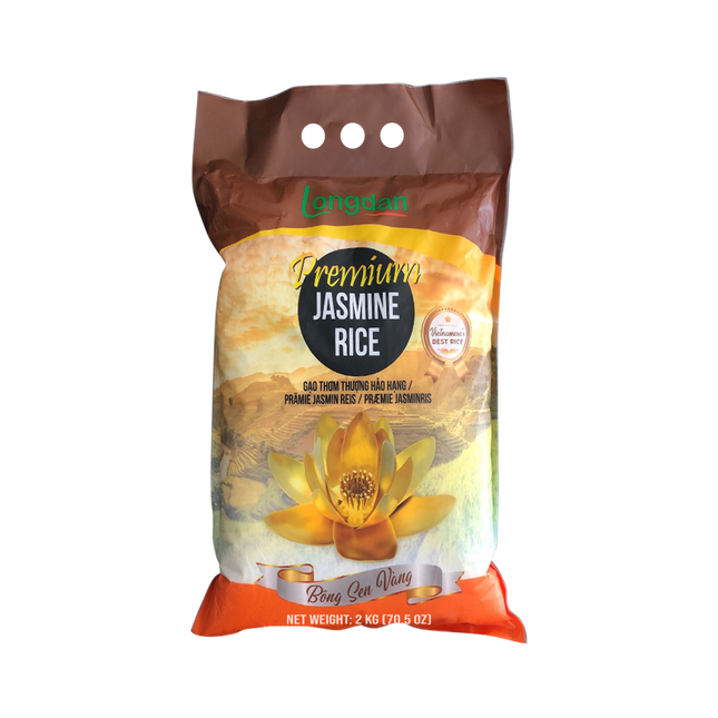Longdan Premium Jasmine Rice 2kg (Case 5)